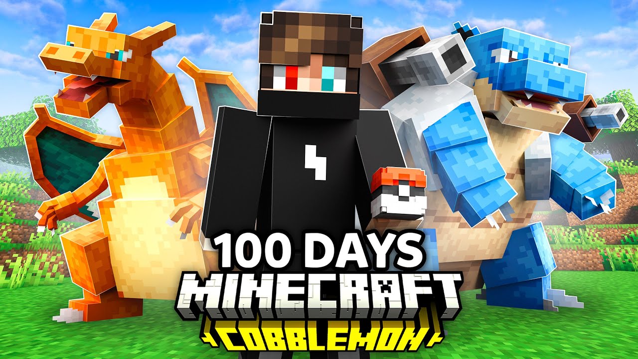 I Spent 100 Days in Pokemon Minecraft (COBBLEMON)