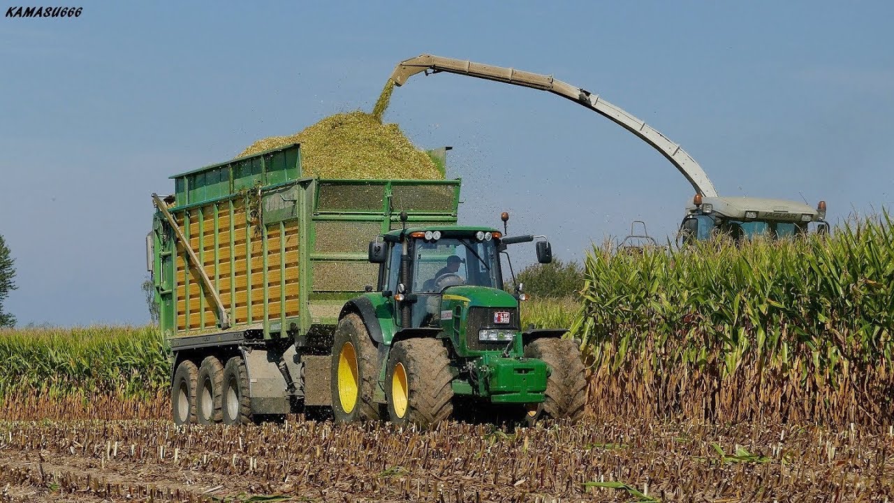 Mais Hakselen 2018 : Egide London / Claas Jaguar / John Deere 8R / 6R / 7530