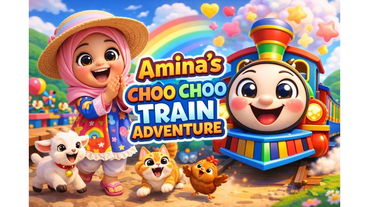 Choo Choo Train Adventure 🚂 | Kids Learning Story | Islamic Kids Animation