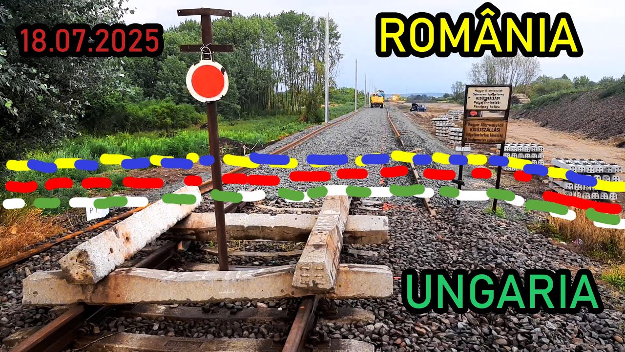 La pas pe linia frontierei-Electrificare Episcopia Bihor-Biharkeresztes-18.07.2025 ⚡🚂🚩🚧💖