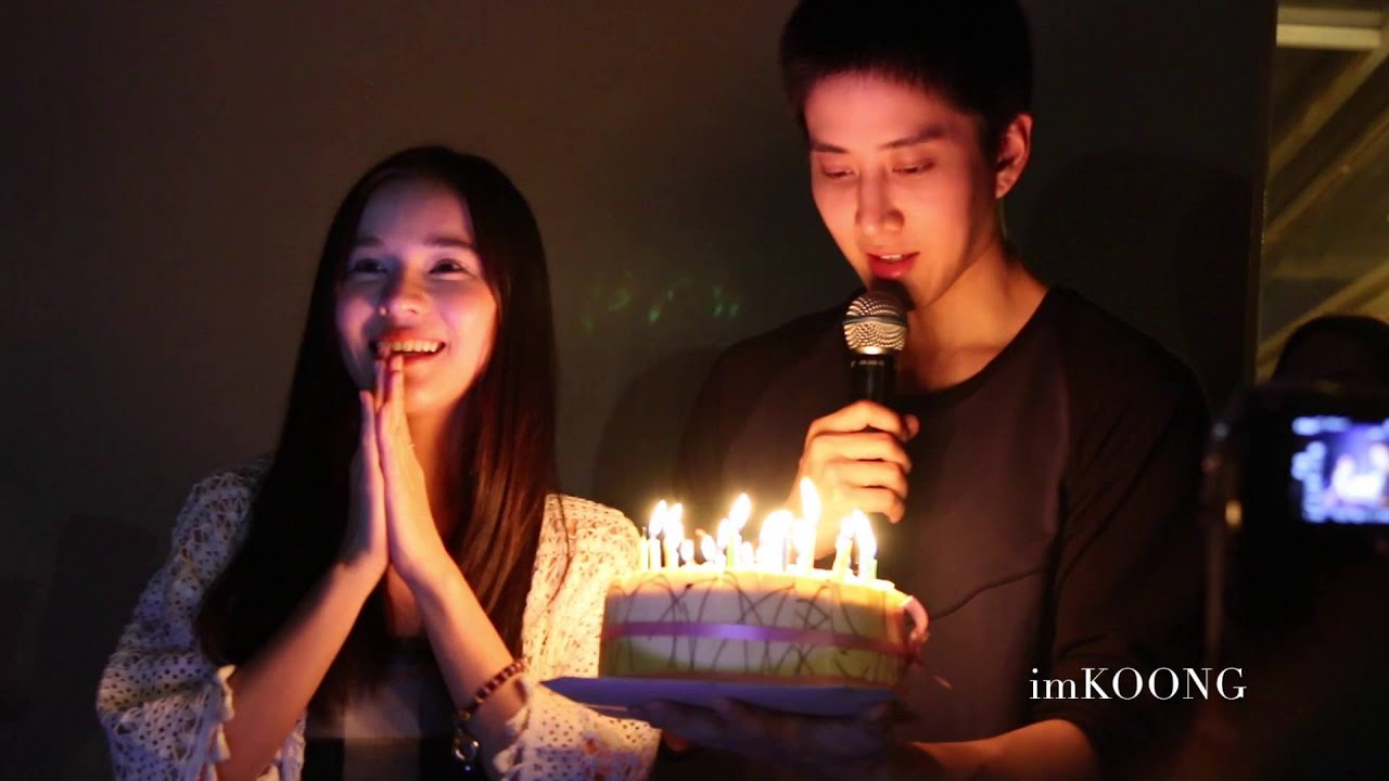 เป่าเค้กวันเกิดย้อนหลัง + ร้องเพลงคู่กัด @ AOMIKE FC Trip PHUKET 20160123