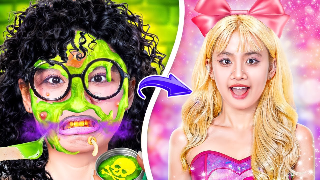 Ugly Girl Makeover To Become Barbie Doll In Real Life! How To Become Popular At Prom Party?