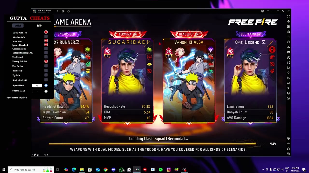 FREE FIRE PC PANEL OB51 💻  + SILENT AIM PANEL | SPAWNKILL 100% ANTIBAN SAFE ✅ GUPTA CHEATS