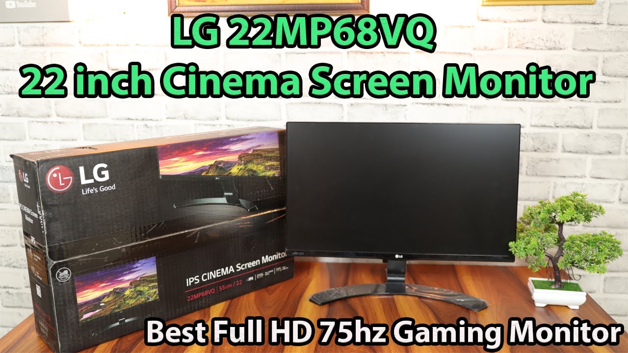 LG 22MP68VQ 22 inch Cinema Screen Monitor Unboxing  & Review | Best Full HD 75hz Gaming Monitor