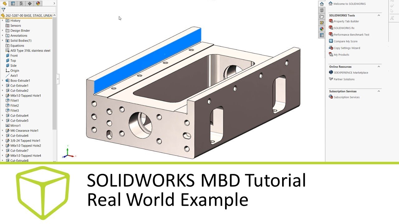 SOLIDWORKS MBD Tutorial - Real World Example