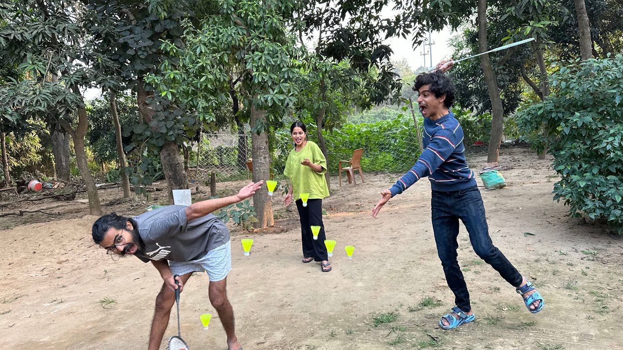 Crazy badminton 🏸 fight 🤣