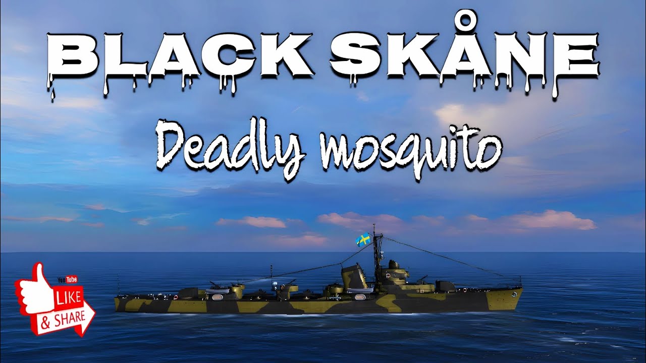 World of Warships Blitz - Black Skåne - 1 kill 90k damage