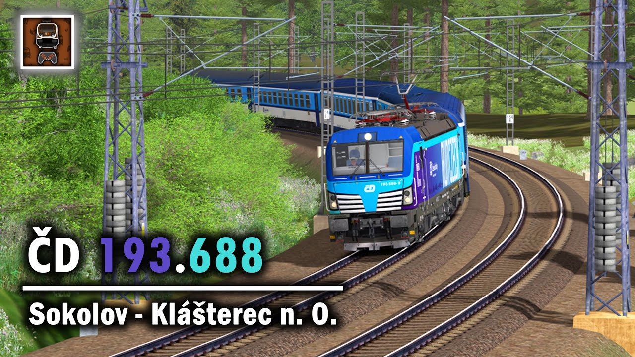 Train Simulator ▪ ČD 193 688 - R 611 Krušnohor || Sokolov → Klášterec nad Ohří || 2K