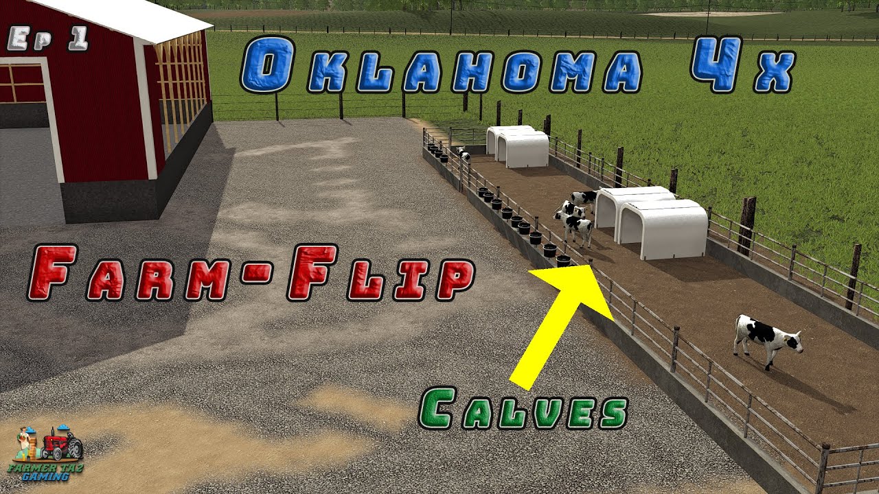 Calves on Oklahoma4x | Farm Flip  Ep1 | Farming Simulator 19