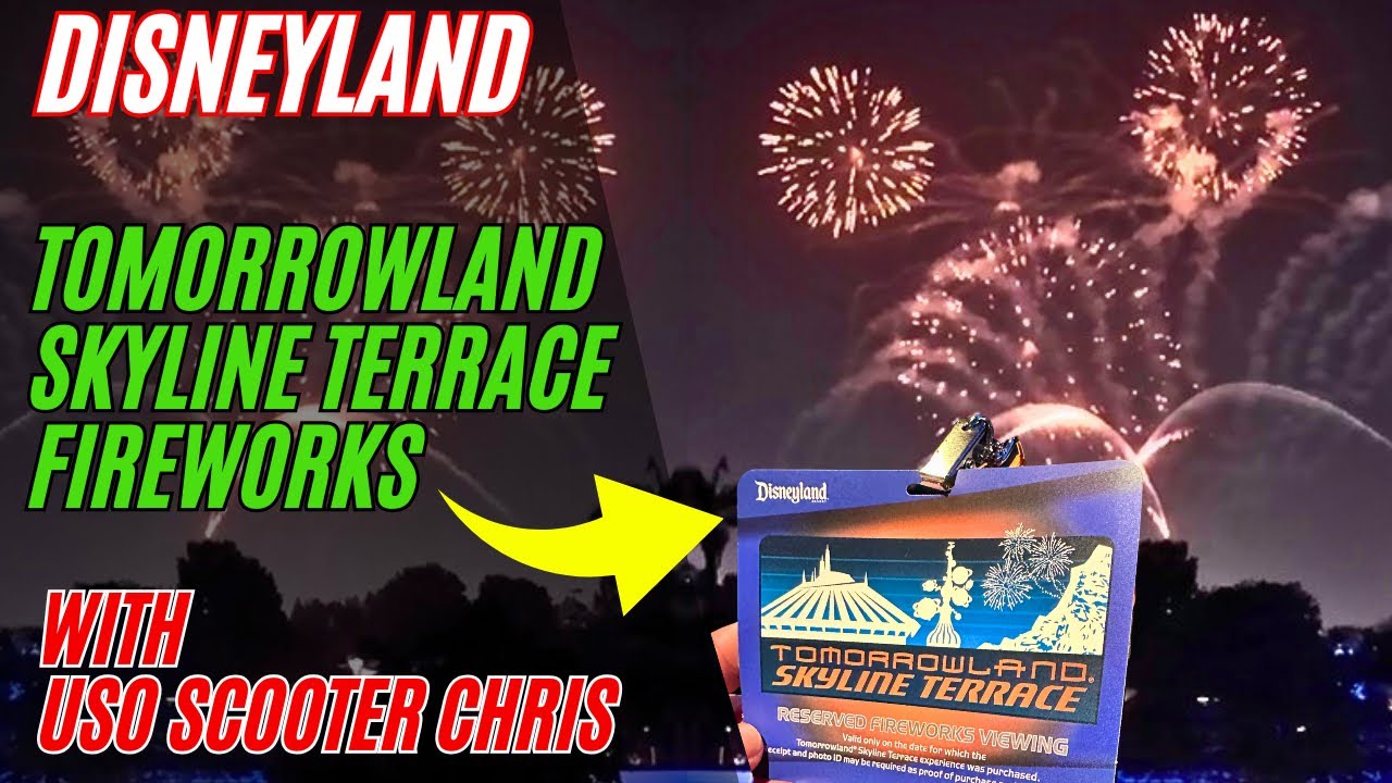 Believe In Holiday Magic Firework from Tomorrowland Skyline Terrace at Disneyland! 