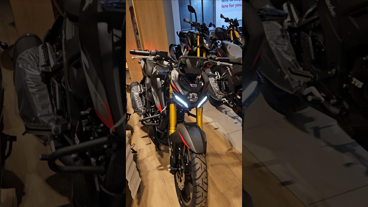 2025 Tvs NEW 160cc Black Monster⚡️Apache RTR 160 4v TFT Cluster EDITION🔥 #tvsapache