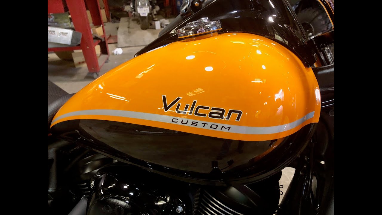 New Kawasaki Vulcan 900 Custom Unboxing &  Complete Build - Crate to Showroom Floor - Candy Orange