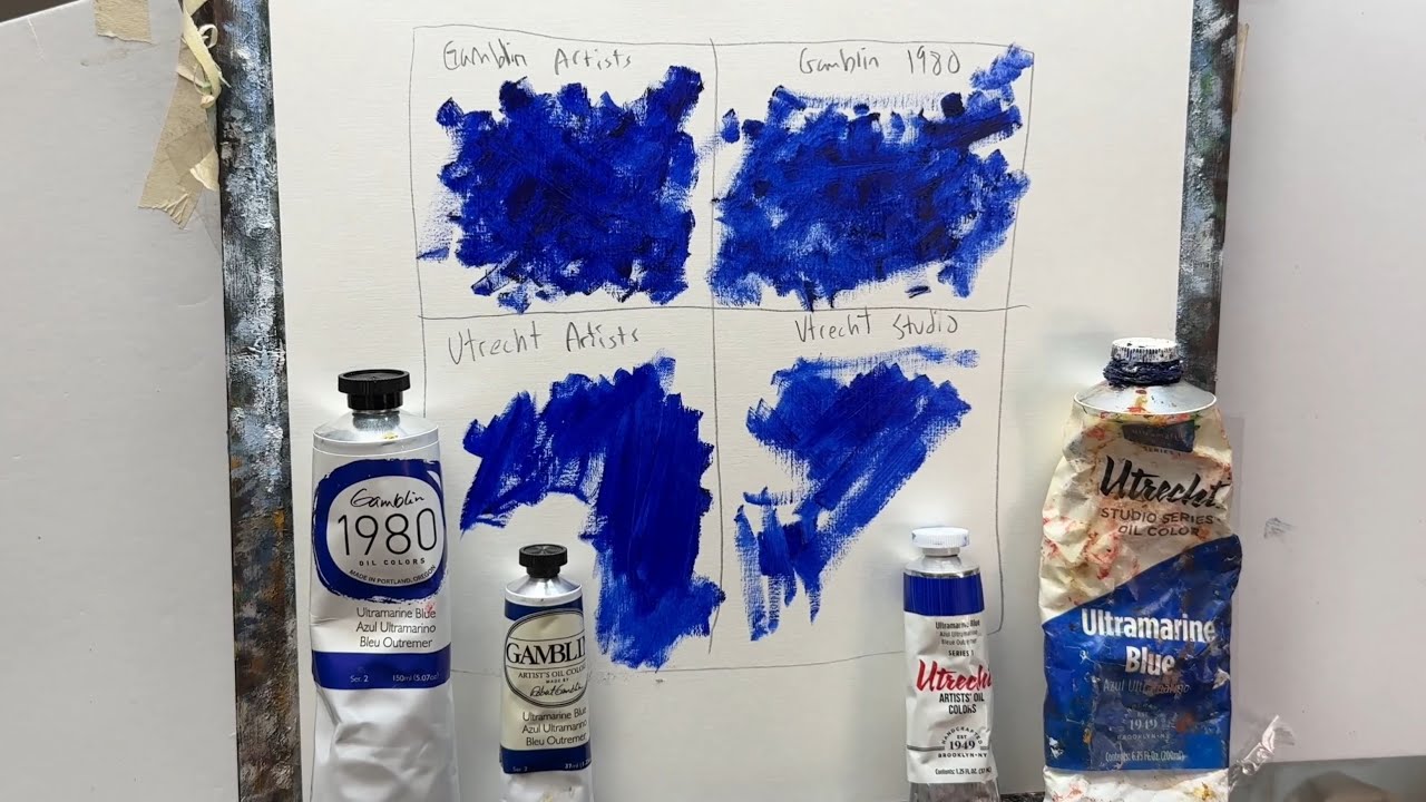 Artist vs Student Grade Oil Paint Comparison | Testing Gamblin and Utrecht on Paper