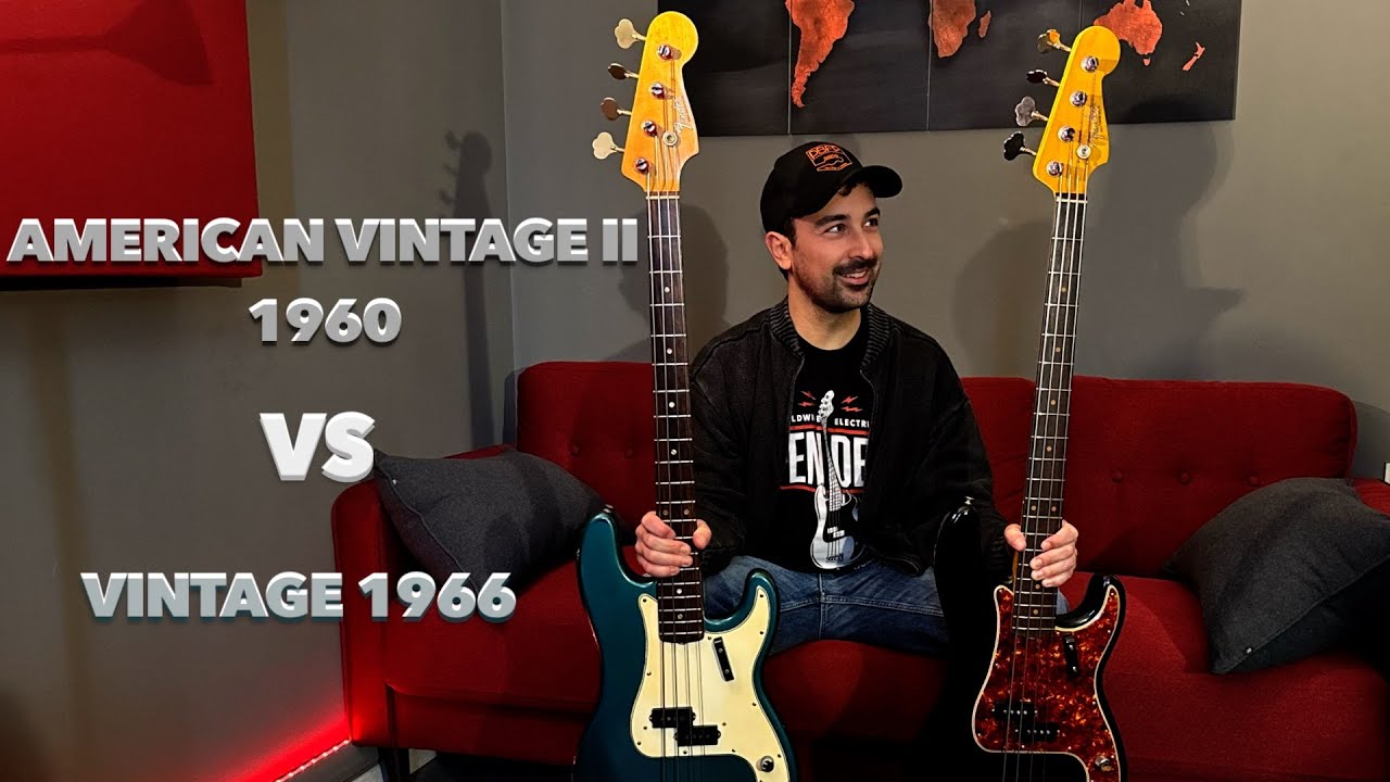Fender Precision Vintage 1966 Lake placid blue VS American Vintage II 1960 COMPARISON - BASS PILLS