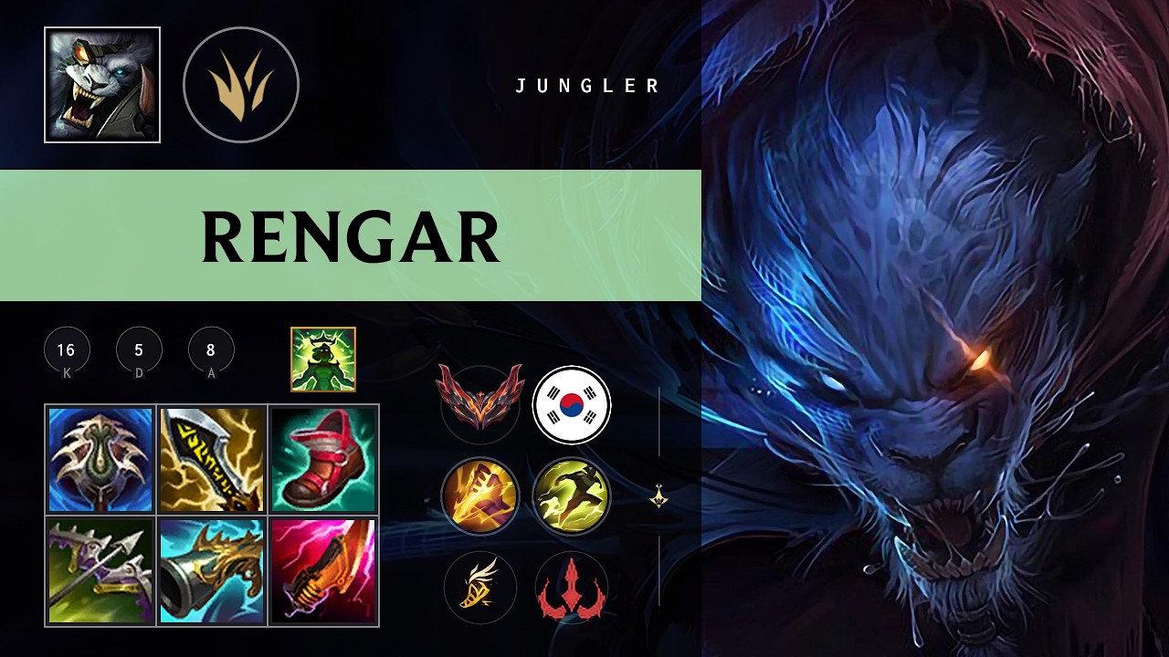 Rengar Jungle vs Lee Sin - KR Grandmaster Patch 26.09