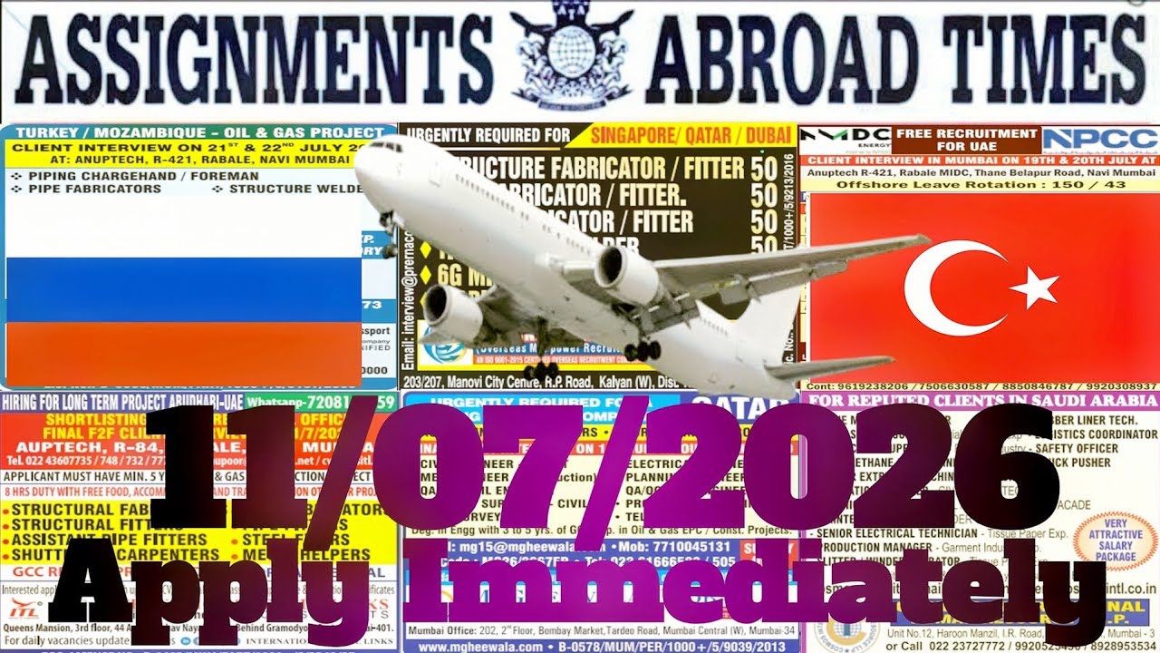 Assignment abroad times today