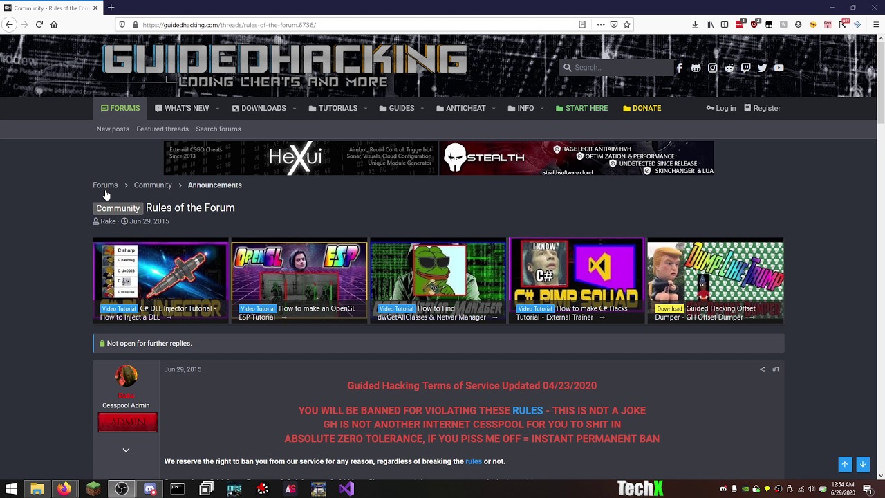 Выпад против GuidedHacking ~ Рейк, ты - мудак