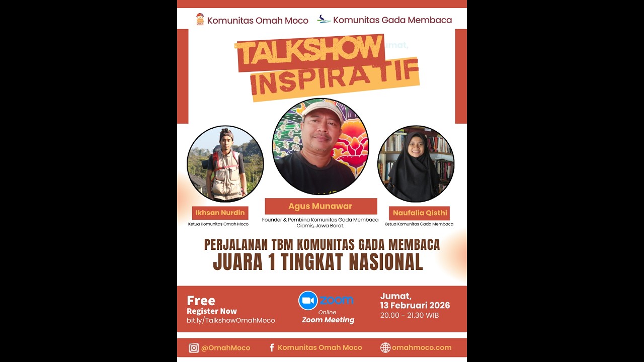 Talkshow Inspiratif: Perjalanan TBM Komunitas Gada Membaca Juara 1 Tingkat Nasional ✨📚