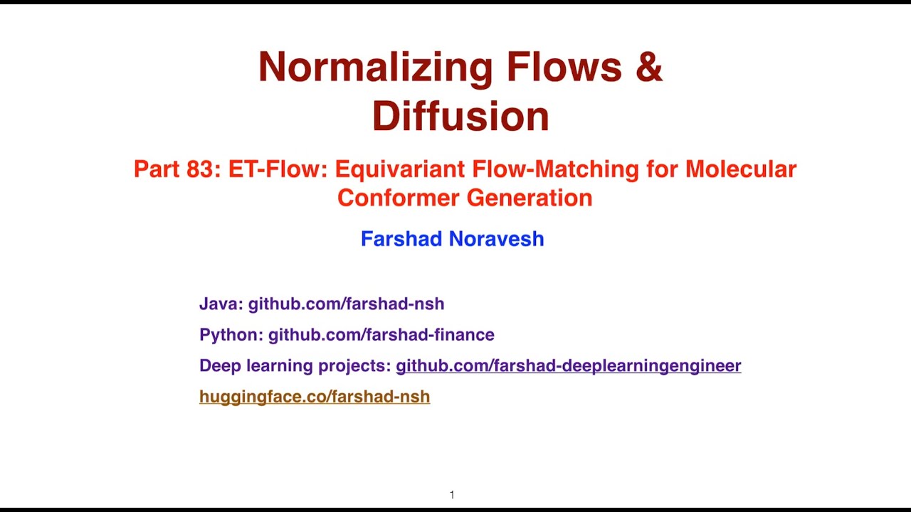 Часть 83: ET-Flow: Эквивариантное согласование потоков для генерации молекулярных конформеров