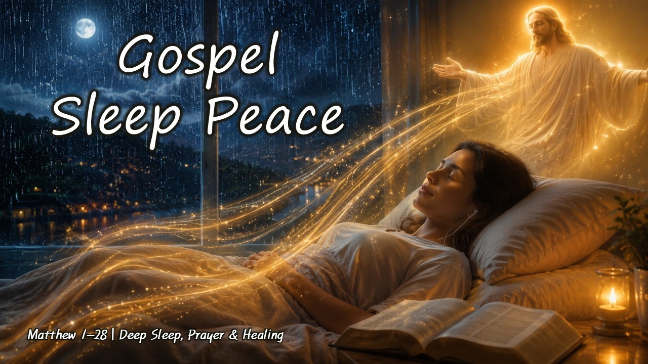8 Hours of Rain Sounds & Bible Reading | Matthew 1–28 (4 Times) | Deep Sleep, Meditation & Healing