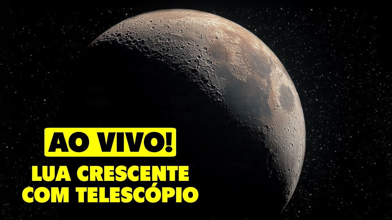 🔴 AO VIVO: Lua e Júpiter pelo telescópio - Veja as crateras de perto!