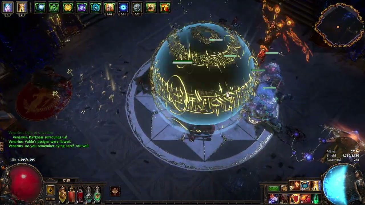 PoE: Vaal Absolution Guardian vs 107% quant feared + uber cortex (3.21)