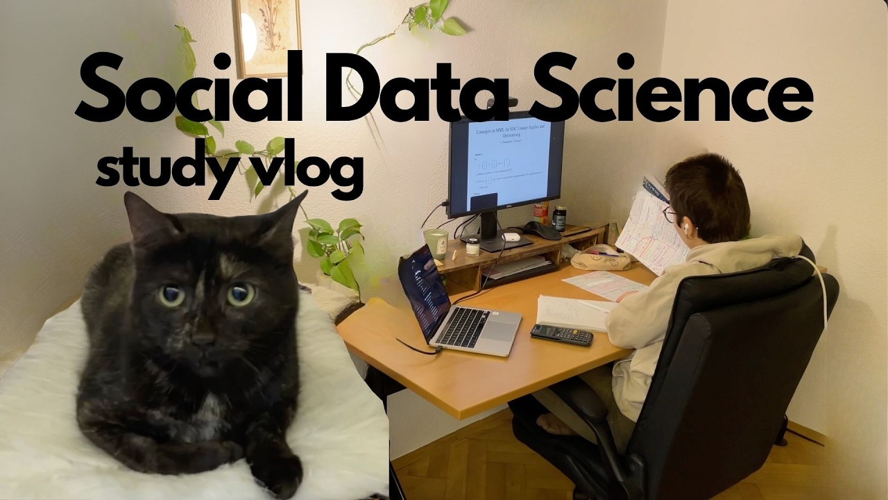 social data science vlog | math, exam prep, what I eat