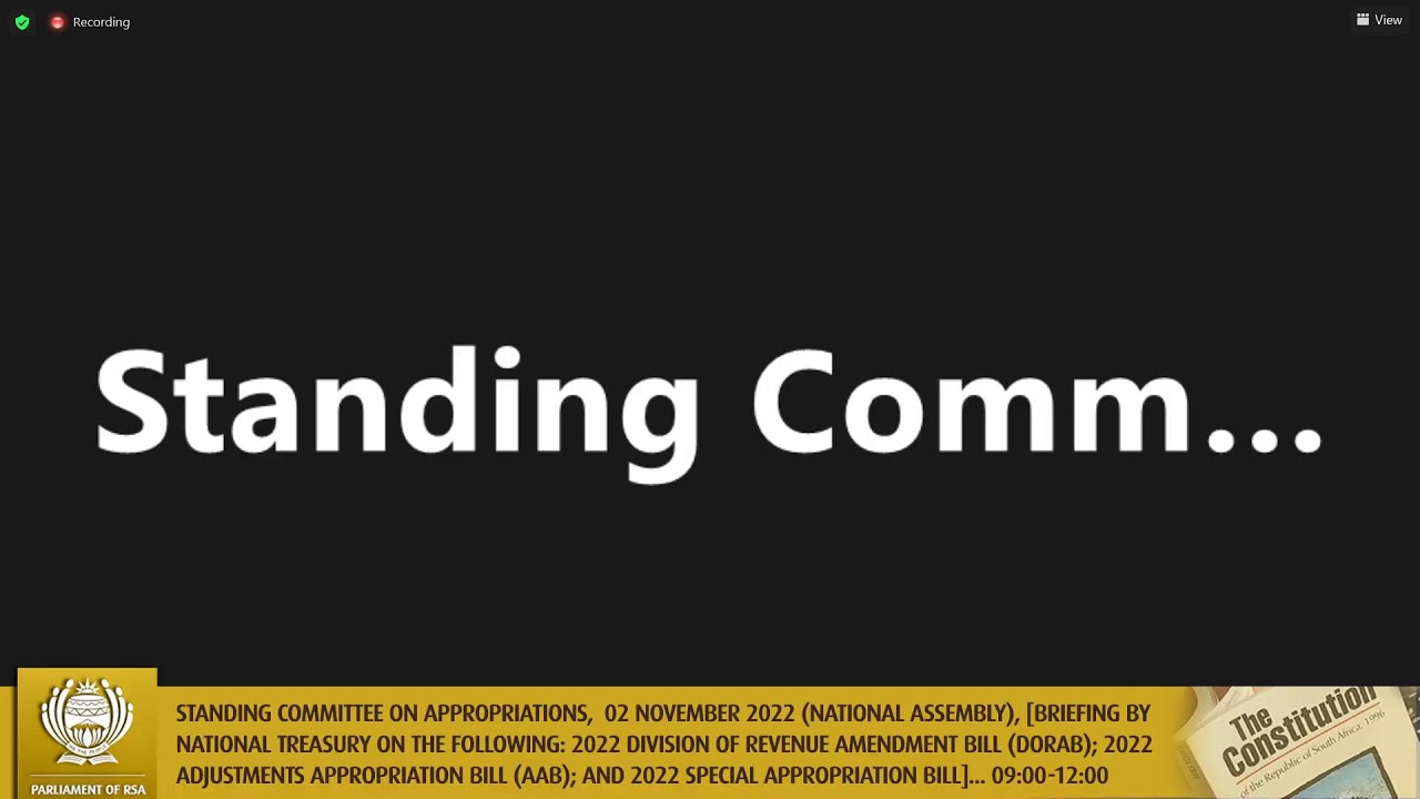 Standing Committee on Appropriations, 02 November 2022