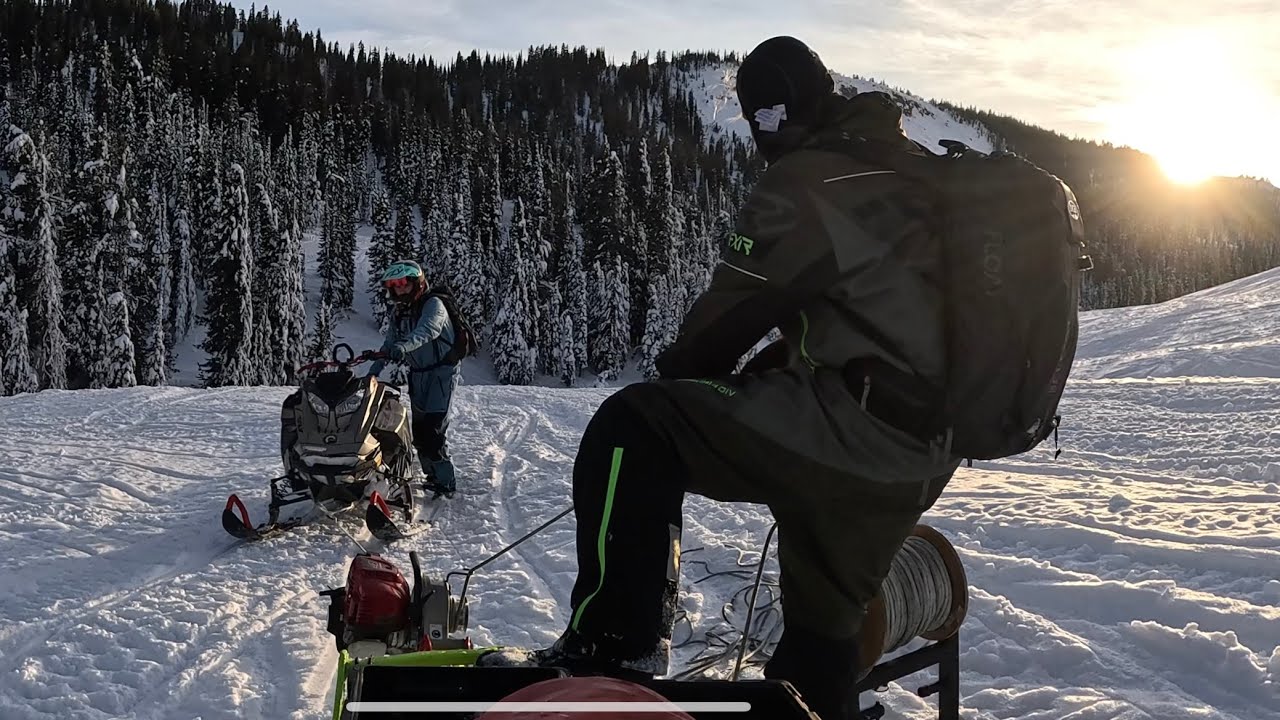 Dead Sled In A Hole! #blownup #skidoo #turbo #snowmobile #mountain recovery 