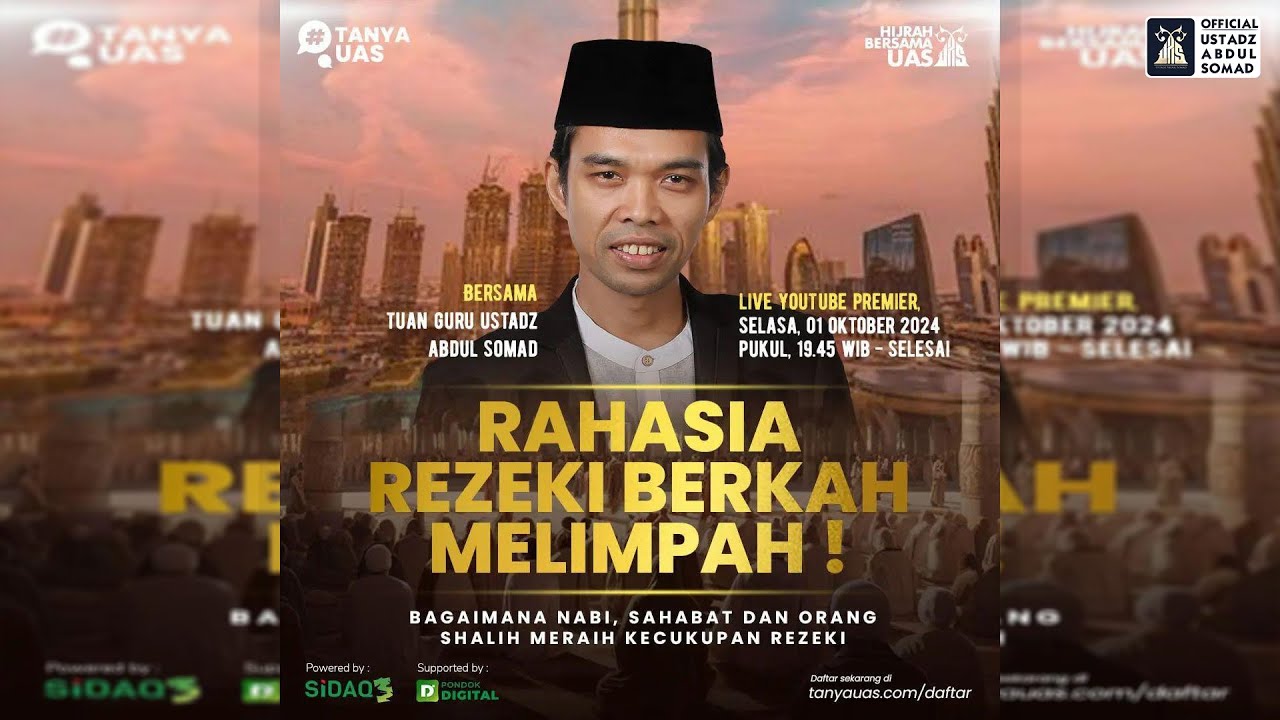 Rahasia Rezeki Berkah Melimpah | Ustadz Abdul Somad