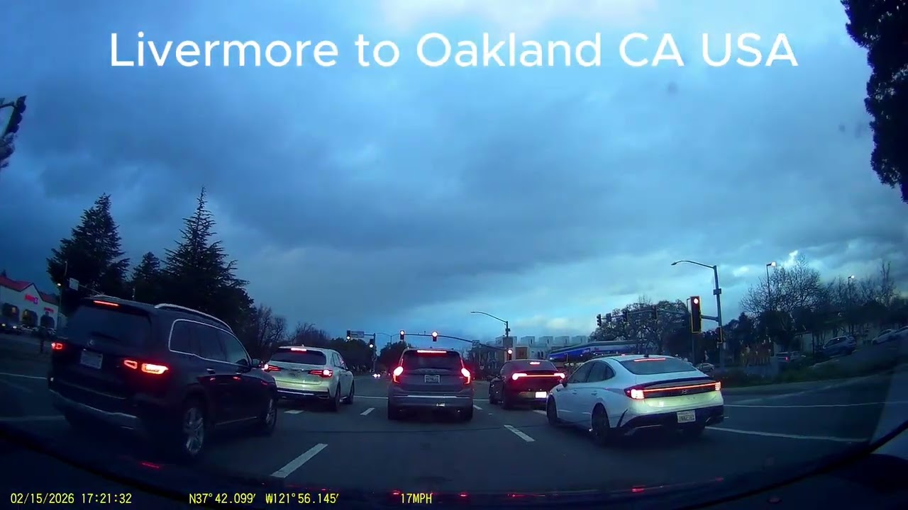 Livermore to Oakland  CA, USA , 580 Dashcam.