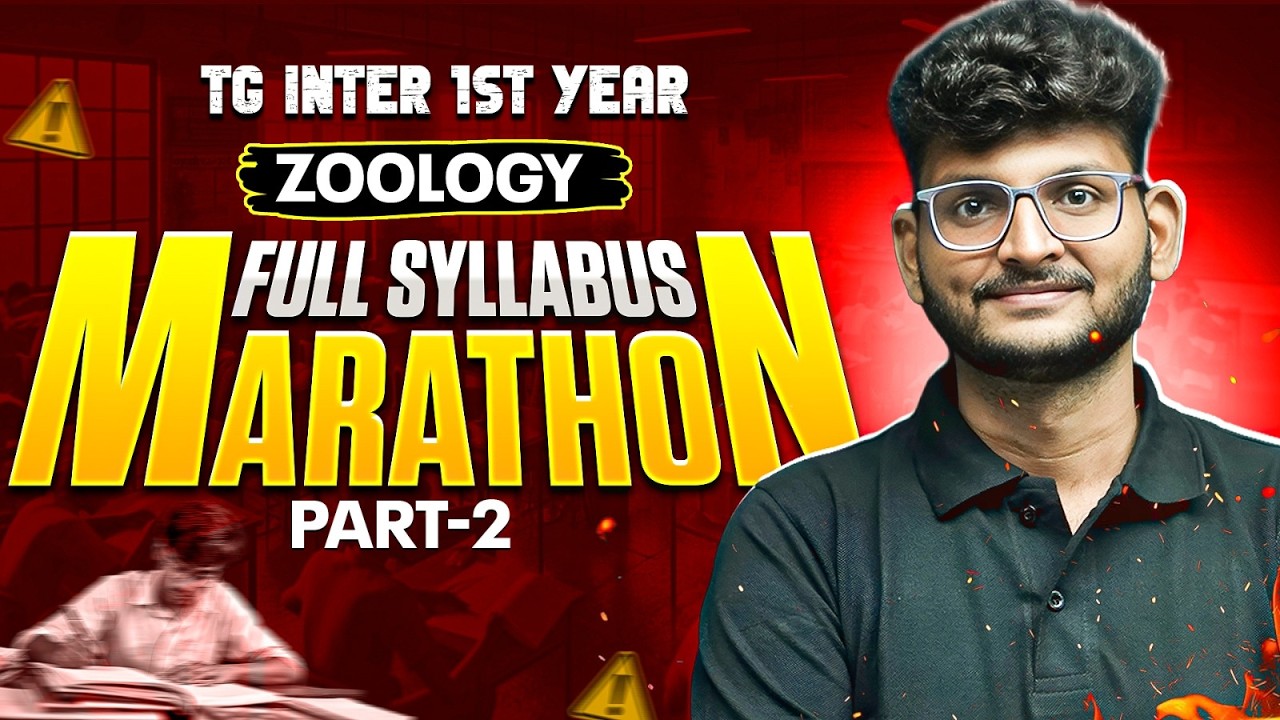 Zoology Full Syllabus Marathon part-2 | Score 55+ | TG Inter 1st Year | IPE 2026