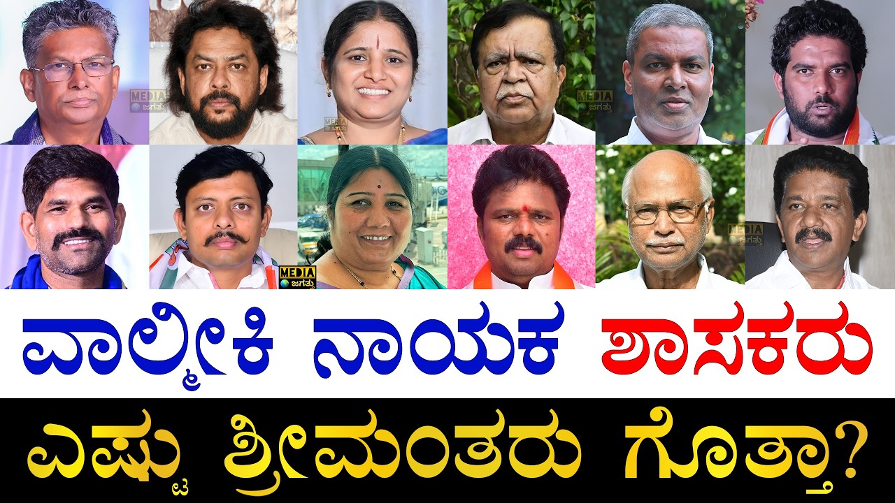 ಹೆಚ್ಚು ಅಂತರದಿಂದ ಗೆದ್ದಿದ್ಯಾರು? | Valmiki Nayak Community MLAs of Karnataka | Valmiki Nayak MLAs Asset