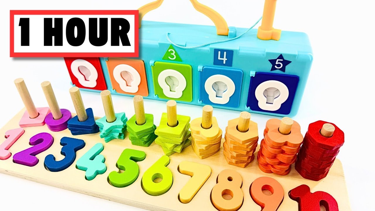 ULTIMATE 1 Hour Educational Toy Learning Video | Kids Learn to Count 1 to 5 | Shapes Toy Fun