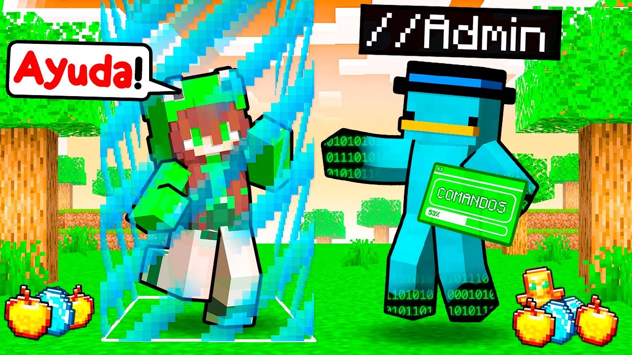 Usé COMANDOS de ADMINISTRADOR en Un SOLO BLOQUE en Minecraft!