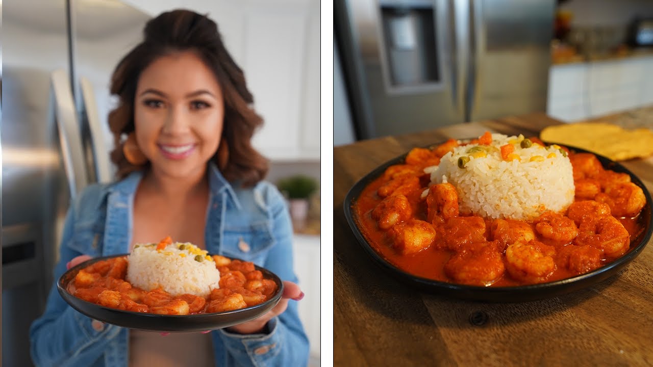 CAMARONES a la DIABLA | MEXICAN DEVILED SHRIMP And WHITE RICE