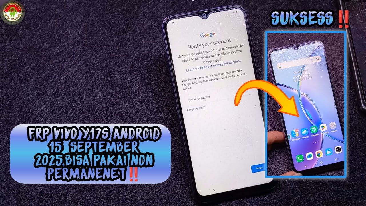 FRP VIVO Y17s ANDROID 15  SEPTEMBER 2025,BISA PAKAI NON PERMANENT,TANPA PC‼️