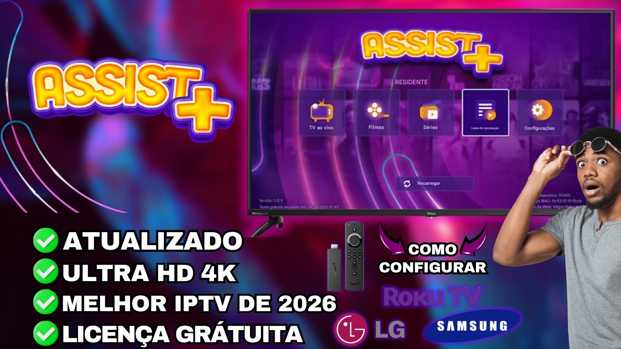 COMO BAIXAR E INSTALAR ASSIST + PLUS 2026 - O melhor app de IPTV I Como Ativar Grátis em Qualquer TV