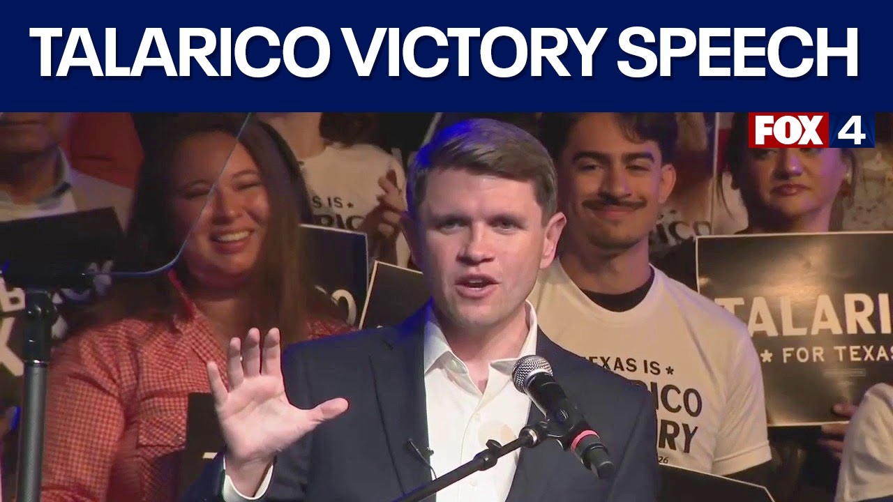 James Talarico gives victory speech for Senate primary