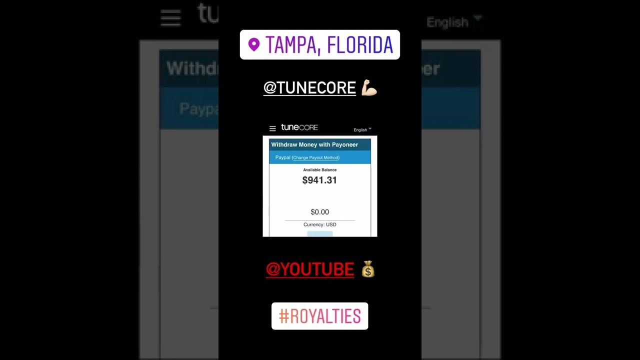 Withdrawing TuneCore Royalties ⭐️