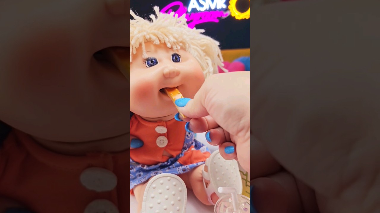 1996 Cabbage Patch Kids Snacktime Kid and Feeding Fun Playpack 🍔🍟