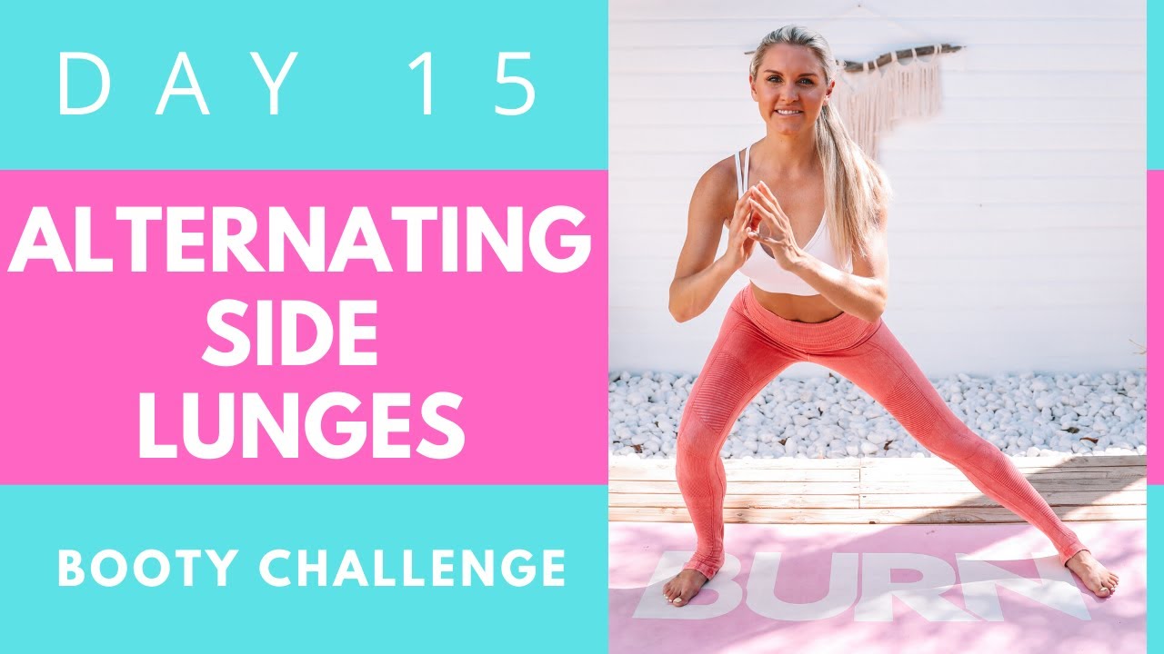 Alternating Side Lunge - BUILD A BOOTY! day 15 #bootychallenge | Rebecca Louise
