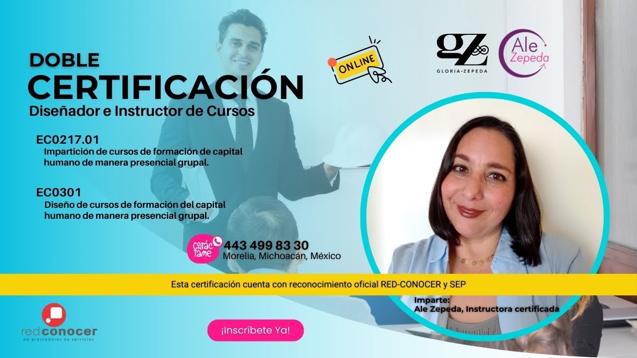 DOBLE CERTIFICACI&Oacute;N: DISE&Ntilde;ADOR E INSTRUCTOR DE CURSOS