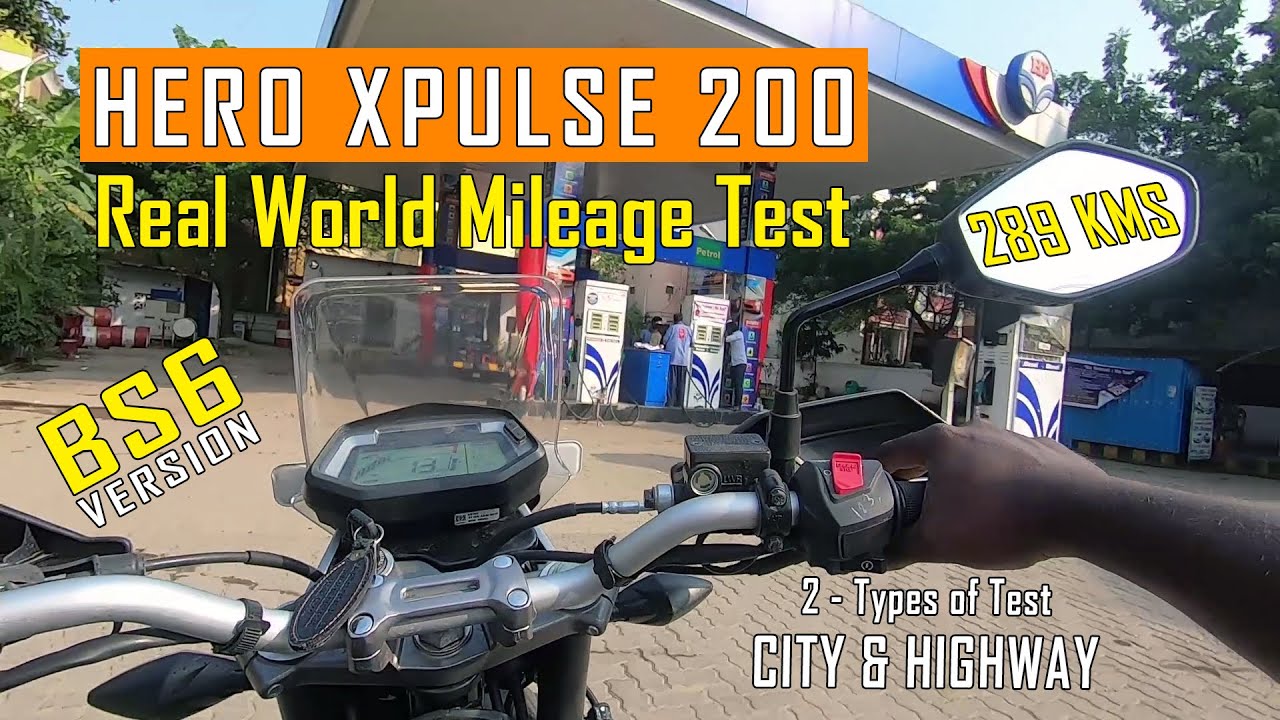 HERO XPULSE 200 BS6 || REAL WORLD MILEAGE TEST || CITY and HIGHWAY || 289 kms TEST