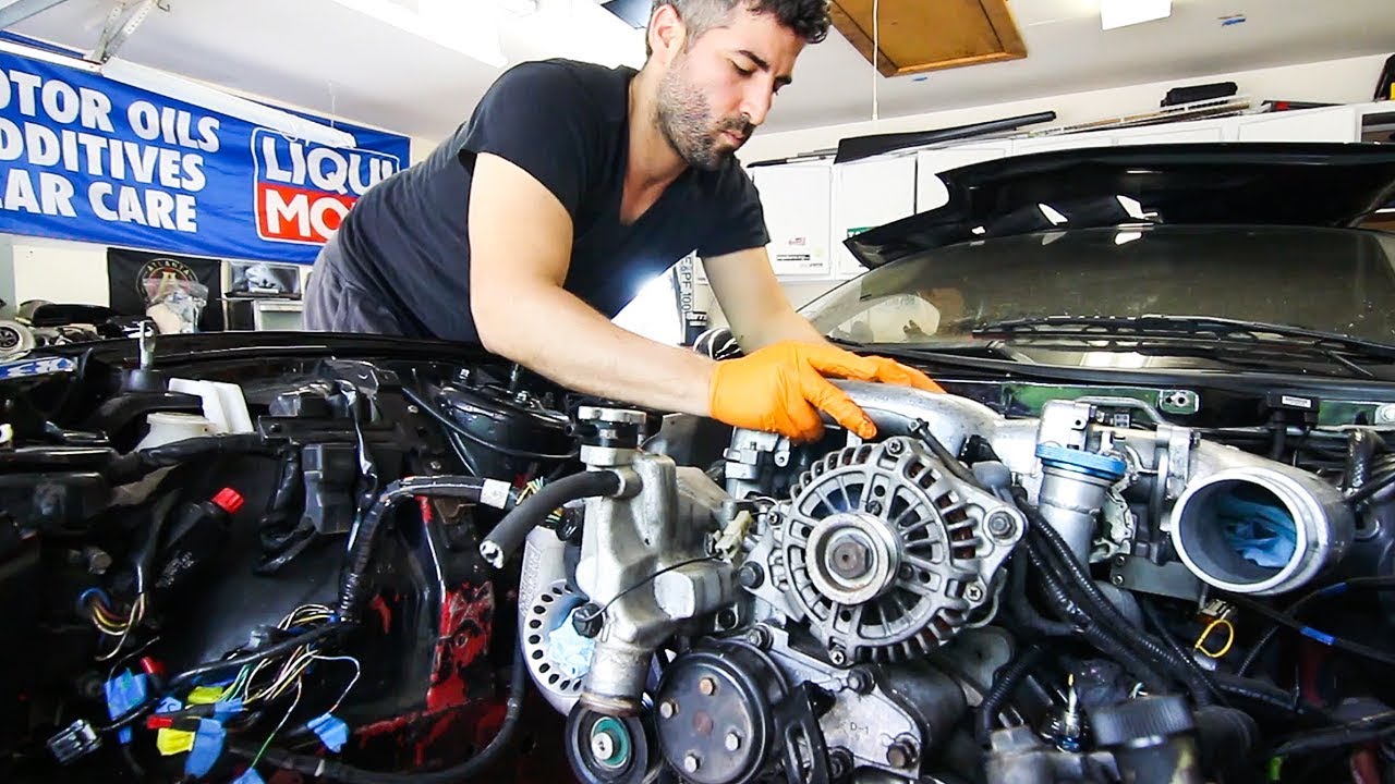 removing the 13b from the FD RX-7 - bridgeport build ep1