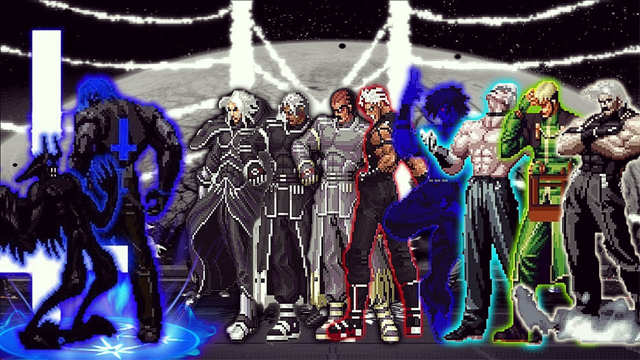 [KOF Mugen] Blue Valmar Rugal Vs 8 Random Bosses Team