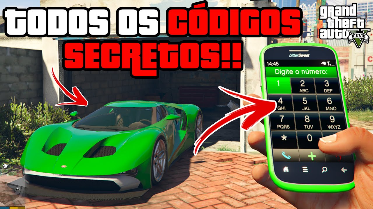 TODOS OS CÓDIGOS SECRETOS DO GTA 5