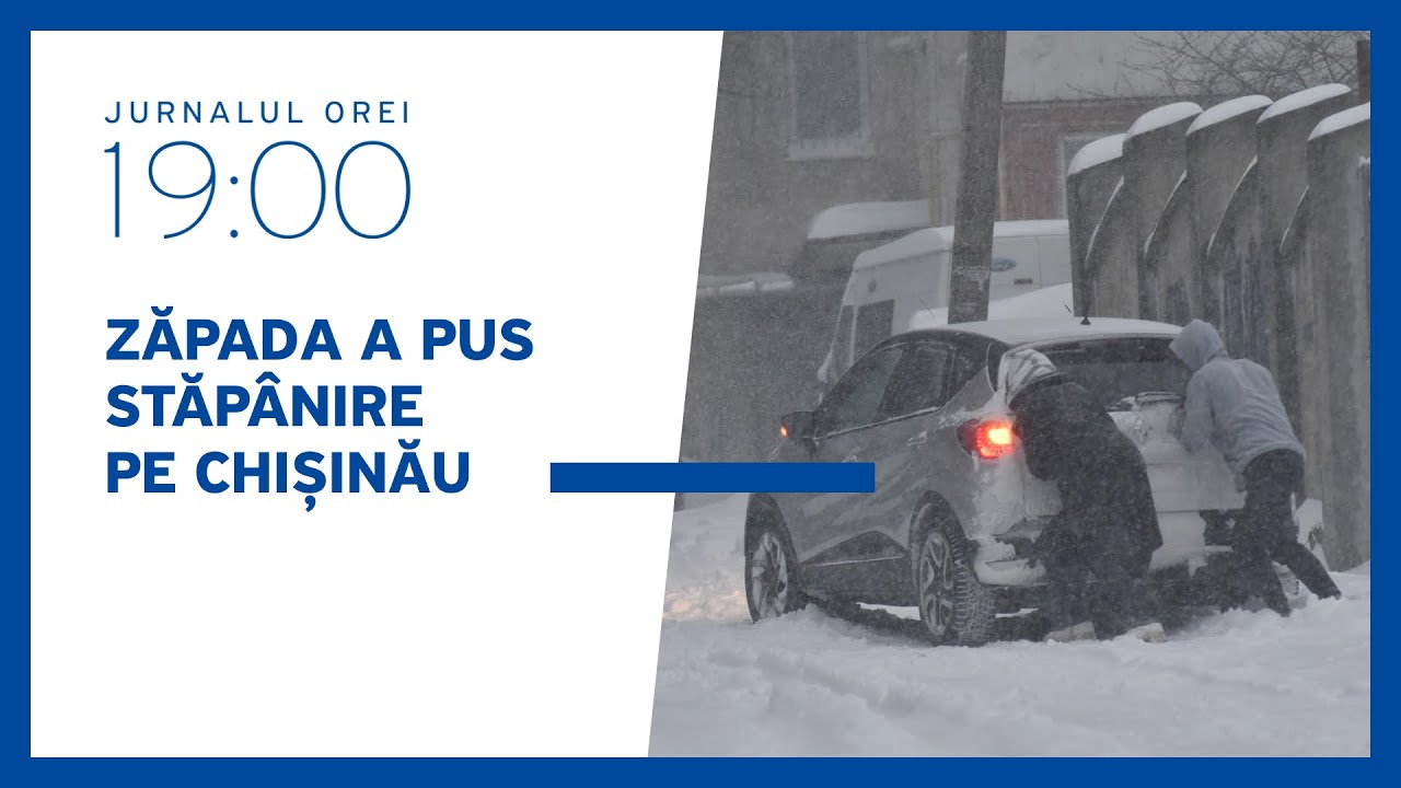 Zăpada a pus stăpânire pe Chișinău