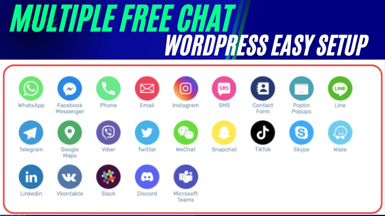 How to setup Free Chaty WordPress Chat Plugin | Live Chat | WhatsApp Viber Messenger SMS
