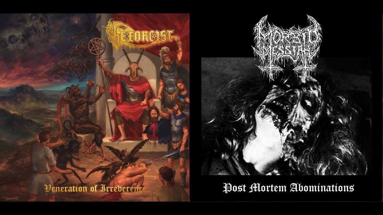 HEXORCIST | MORBID MESSIAH - Veneration of Irreverence / Post Mortem Abominations (SPLIT 2023)